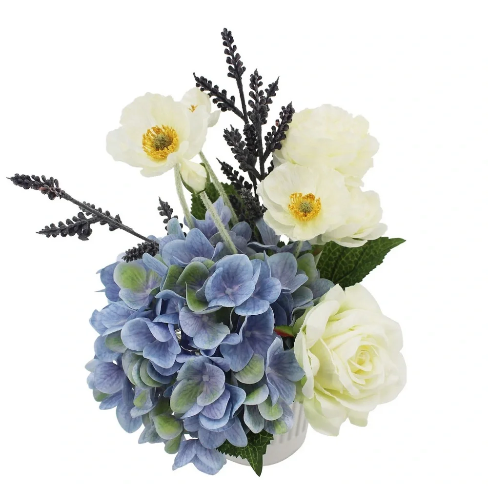 Potted Pedestal Hydrangea floral arrangement